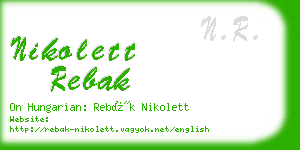 nikolett rebak business card